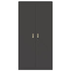 Storage Cabinet 2 pcs Black 90 x 40 x 180 cm Cold-Rolled Steel