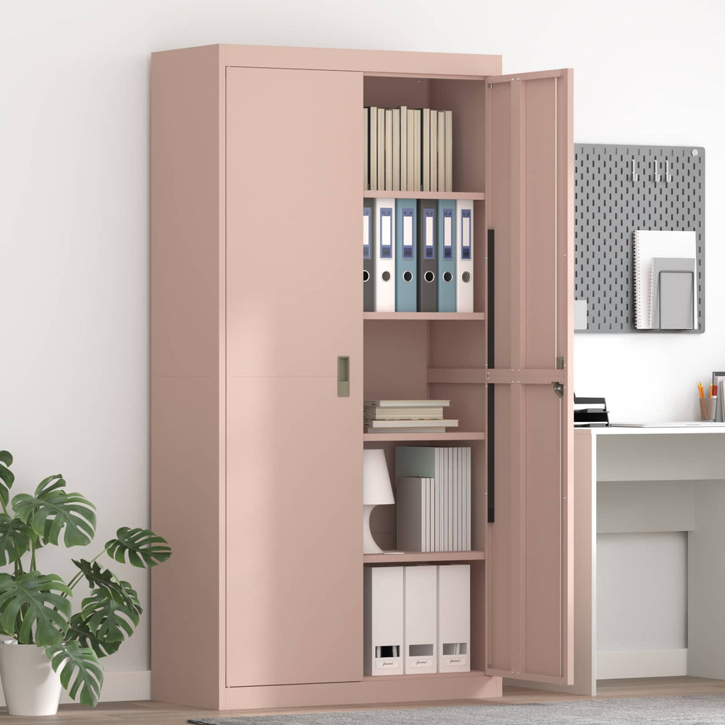 Storage Cabinet 2 pcs Pink 90 x 40 x 180 cm Cold-Rolled Steel