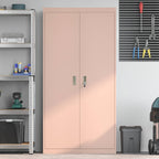 Storage Cabinet 2 pcs Pink 90 x 40 x 180 cm Cold-Rolled Steel