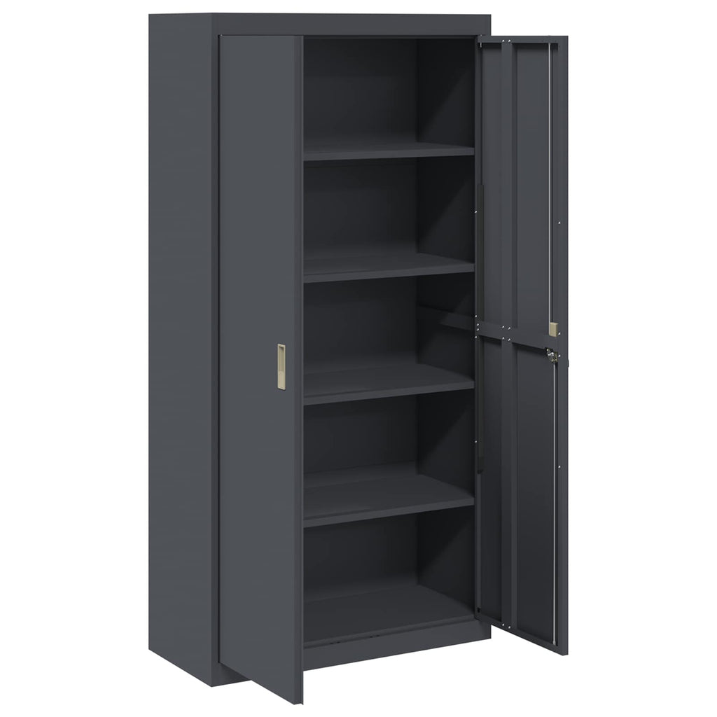 Storage Cabinet with Storage 2 pcs Anthracite 90 x 40 x 180 cm