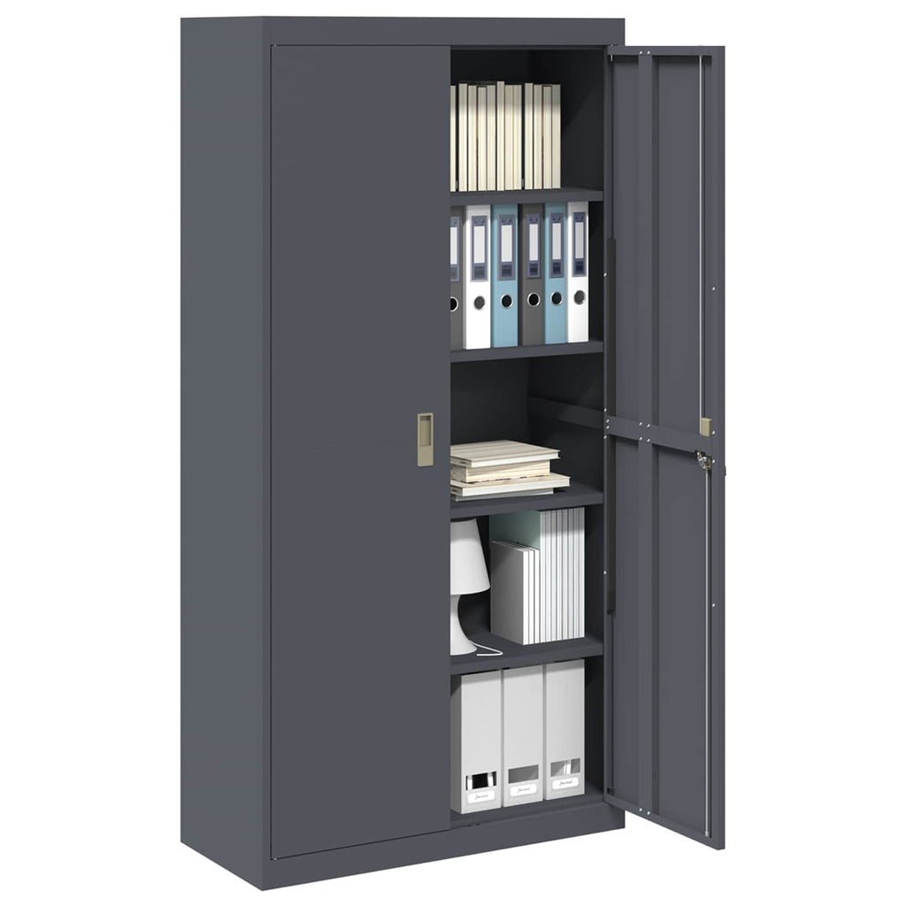 Storage Cabinet with Storage 2 pcs Anthracite 90 x 40 x 180 cm