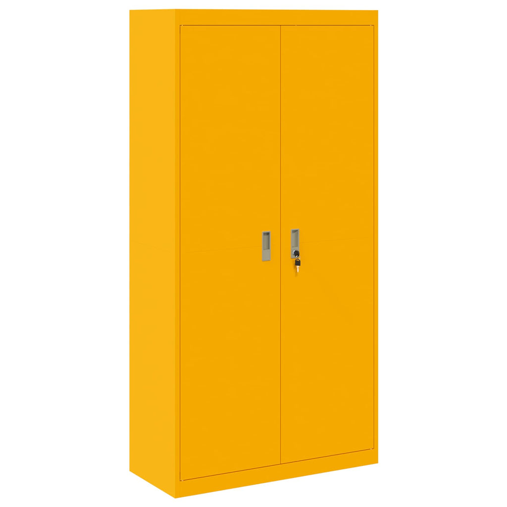 Storage Cabinet 2 pcs Mustard Yellow 90 x 40 x 180 cm