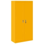 Storage Cabinet 2 pcs Mustard Yellow 90 x 40 x 180 cm