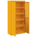 Storage Cabinet 2 pcs Mustard Yellow 90 x 40 x 180 cm