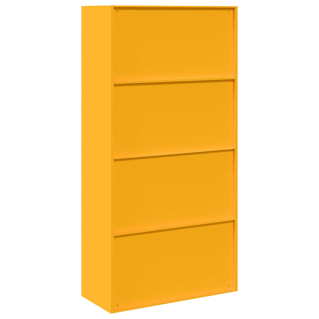 Storage Cabinet 2 pcs Mustard Yellow 90 x 40 x 180 cm