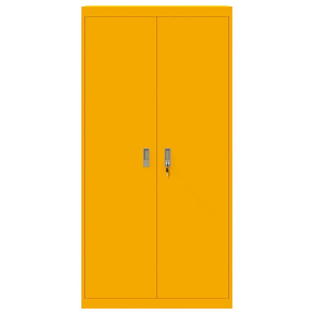 Storage Cabinet 2 pcs Mustard Yellow 90 x 40 x 180 cm