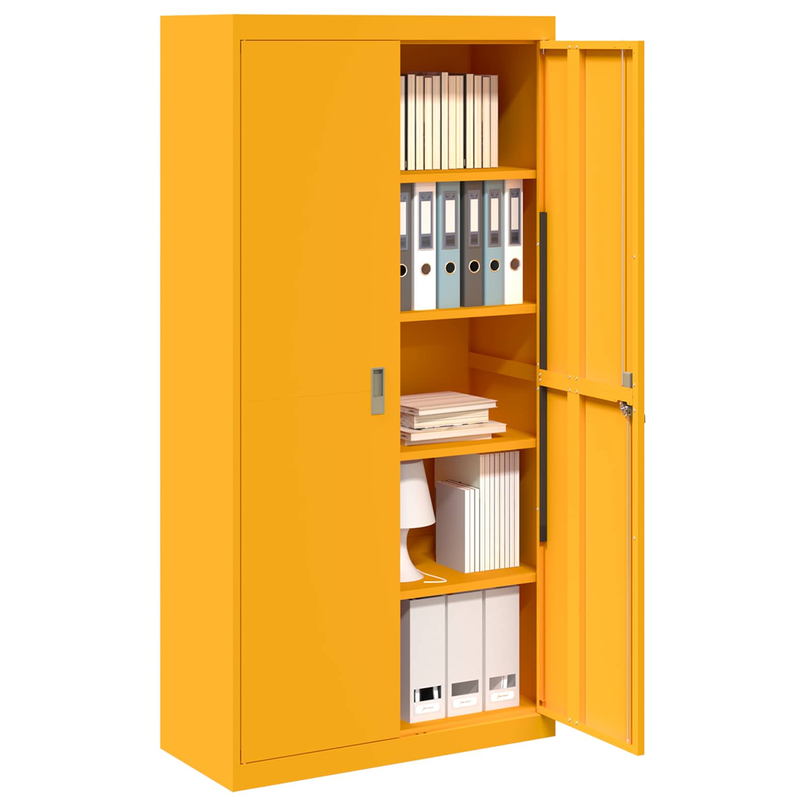 Storage Cabinet 2 pcs Mustard Yellow 90 x 40 x 180 cm