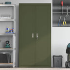 Storage Cabinet with Storage 2 pcs Olive Green 90 x 40 x 180 cm