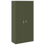 Storage Cabinet with Storage 2 pcs Olive Green 90 x 40 x 180 cm
