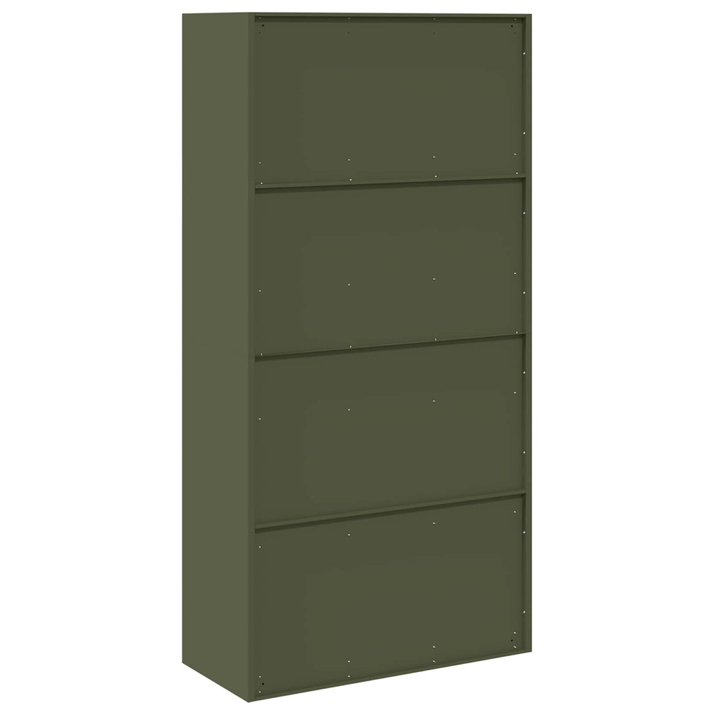 Storage Cabinet with Storage 2 pcs Olive Green 90 x 40 x 180 cm