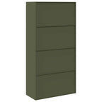 Storage Cabinet with Storage 2 pcs Olive Green 90 x 40 x 180 cm