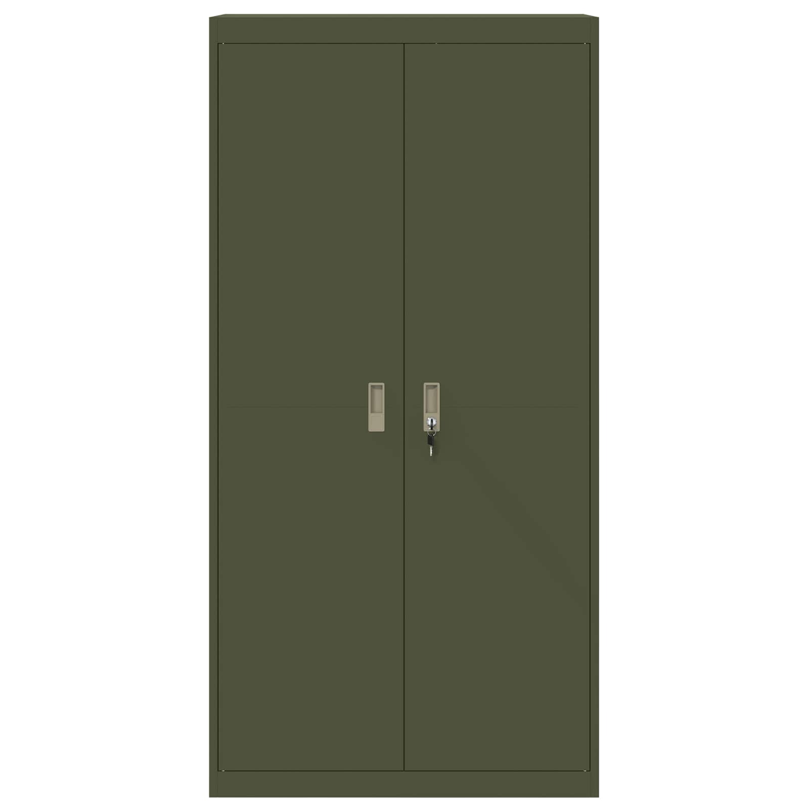 Storage Cabinet with Storage 2 pcs Olive Green 90 x 40 x 180 cm