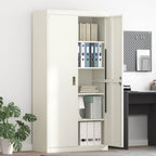 Storage Cabinet 2 pcs White 90 x 40 x 180 cm Cold-Rolled Steel