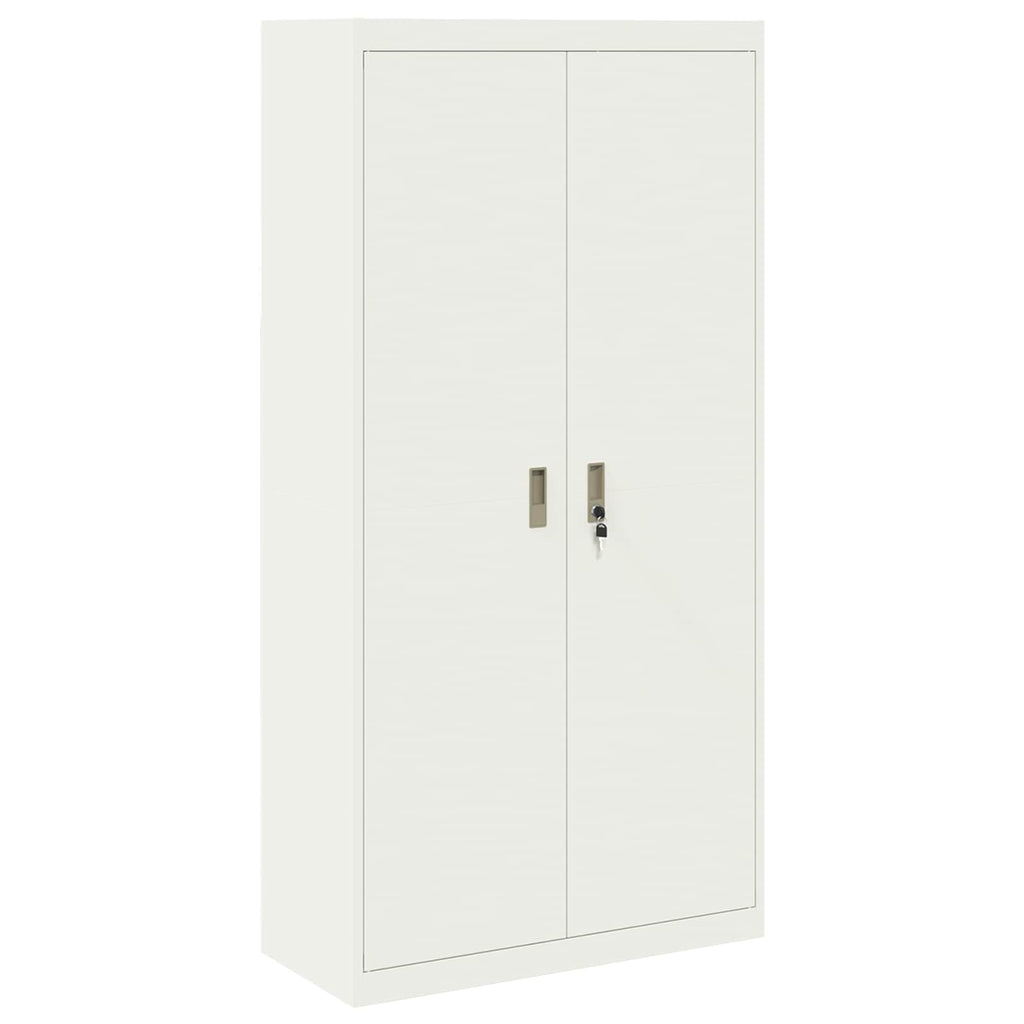 Storage Cabinet 2 pcs White 90 x 40 x 180 cm Cold-Rolled Steel