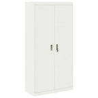 Storage Cabinet 2 pcs White 90 x 40 x 180 cm Cold-Rolled Steel