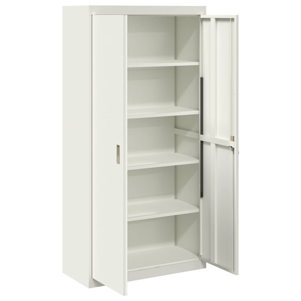 Storage Cabinet 2 pcs White 90 x 40 x 180 cm Cold-Rolled Steel