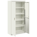 Storage Cabinet 2 pcs White 90 x 40 x 180 cm Cold-Rolled Steel