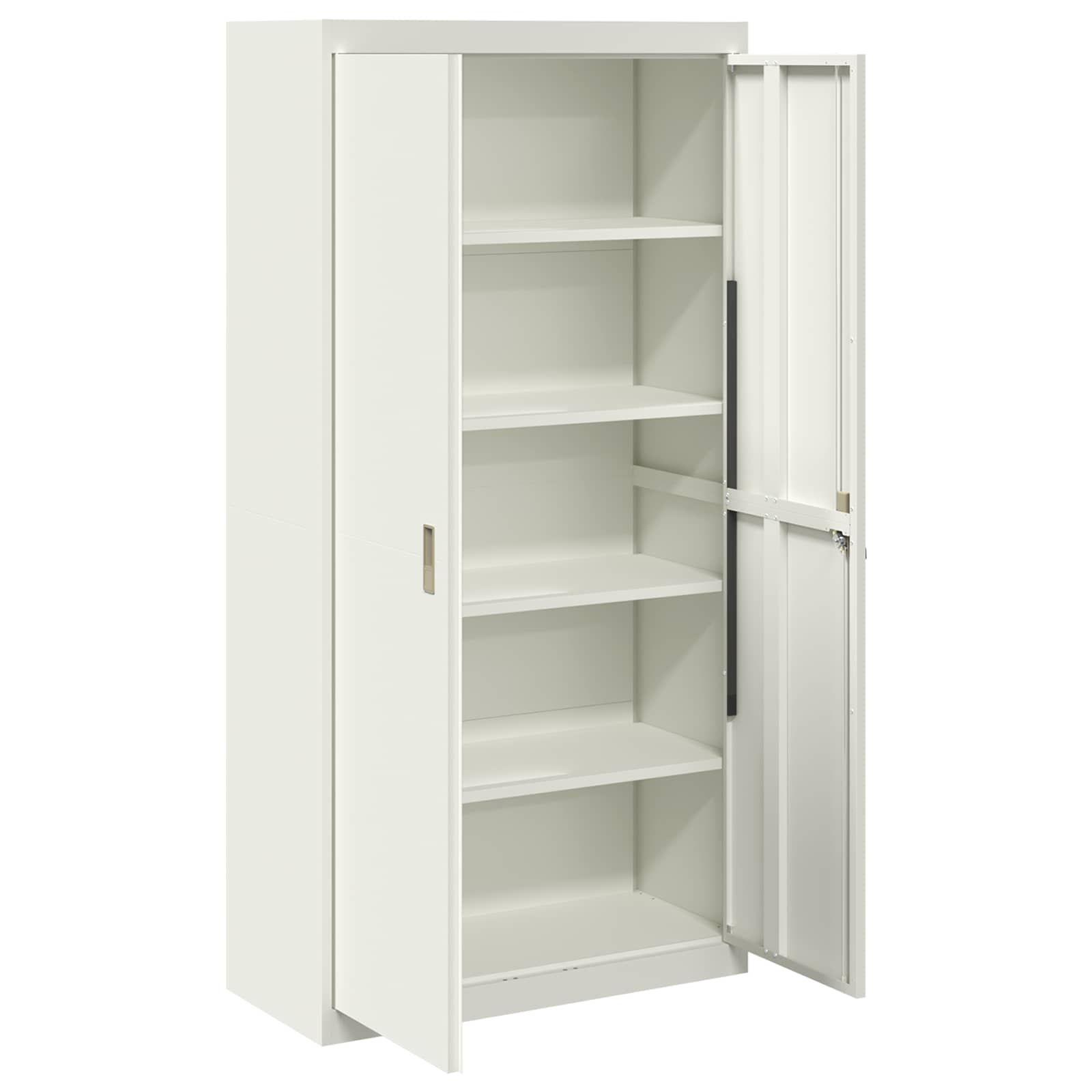 Storage Cabinet 2 pcs White 90 x 40 x 180 cm Cold-Rolled Steel