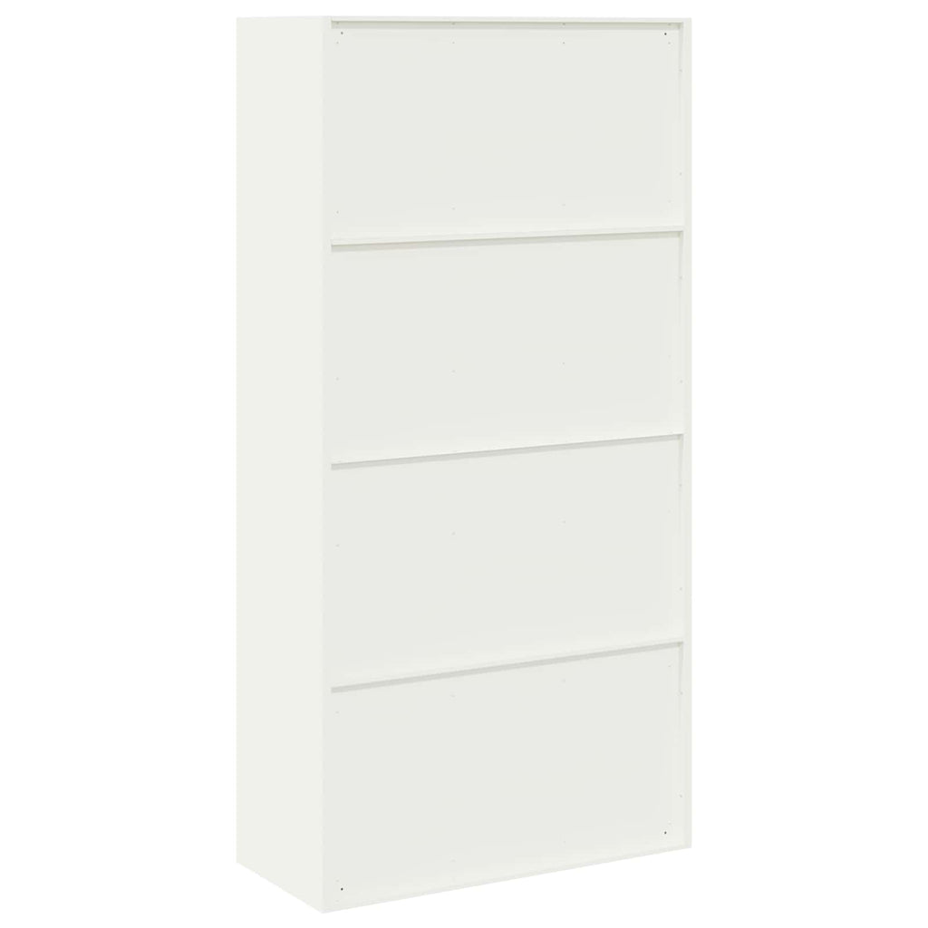 Storage Cabinet 2 pcs White 90 x 40 x 180 cm Cold-Rolled Steel