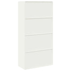 Storage Cabinet 2 pcs White 90 x 40 x 180 cm Cold-Rolled Steel