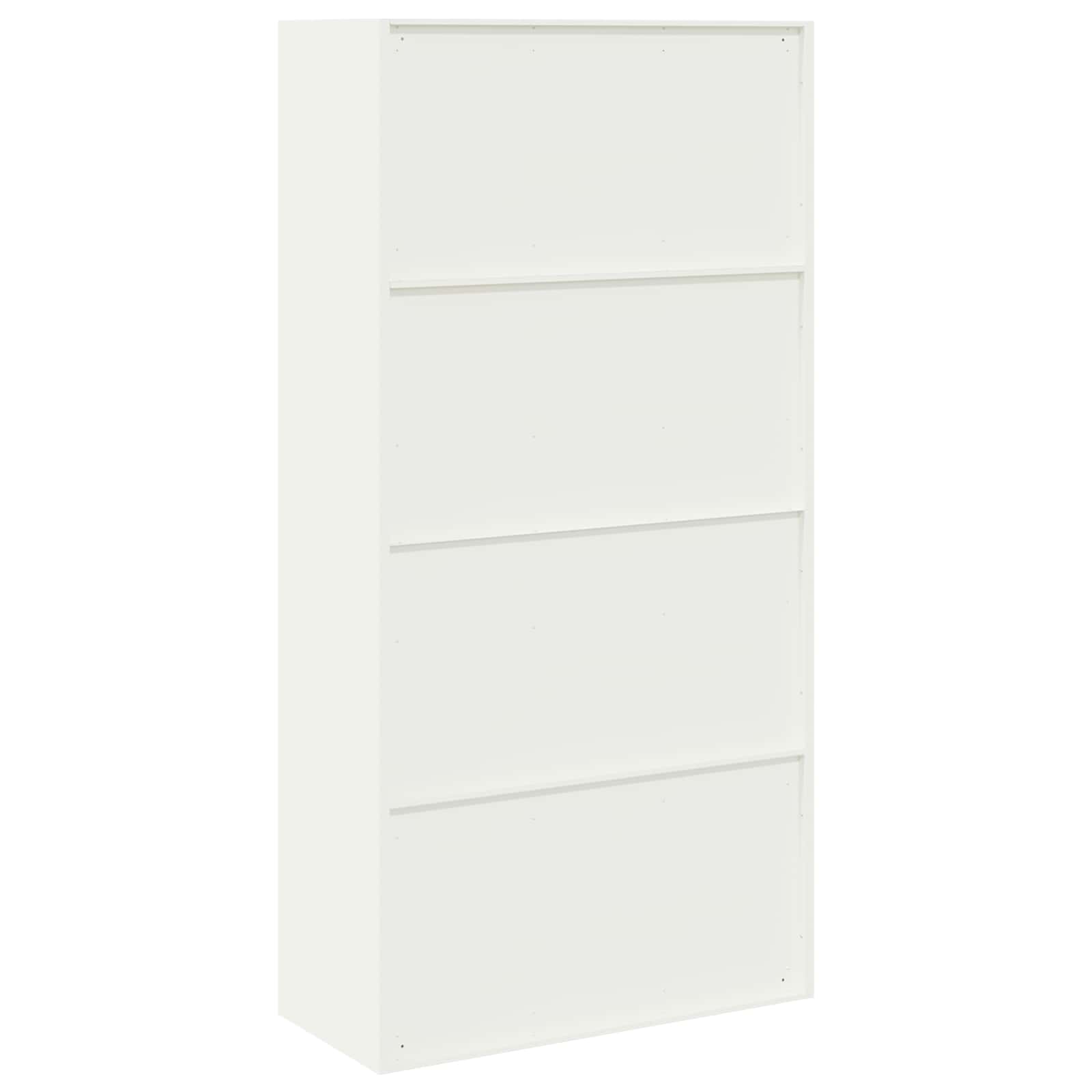 Storage Cabinet 2 pcs White 90 x 40 x 180 cm Cold-Rolled Steel