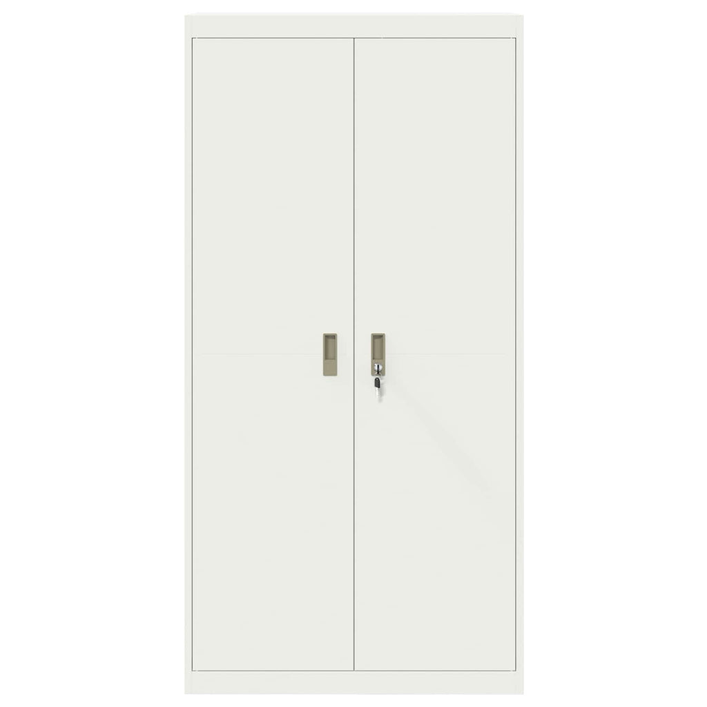 Storage Cabinet 2 pcs White 90 x 40 x 180 cm Cold-Rolled Steel