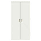Storage Cabinet 2 pcs White 90 x 40 x 180 cm Cold-Rolled Steel