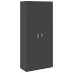 Storage Cabinet 2 pcs Black 90 x 40 x 200 cm Cold-Rolled Steel