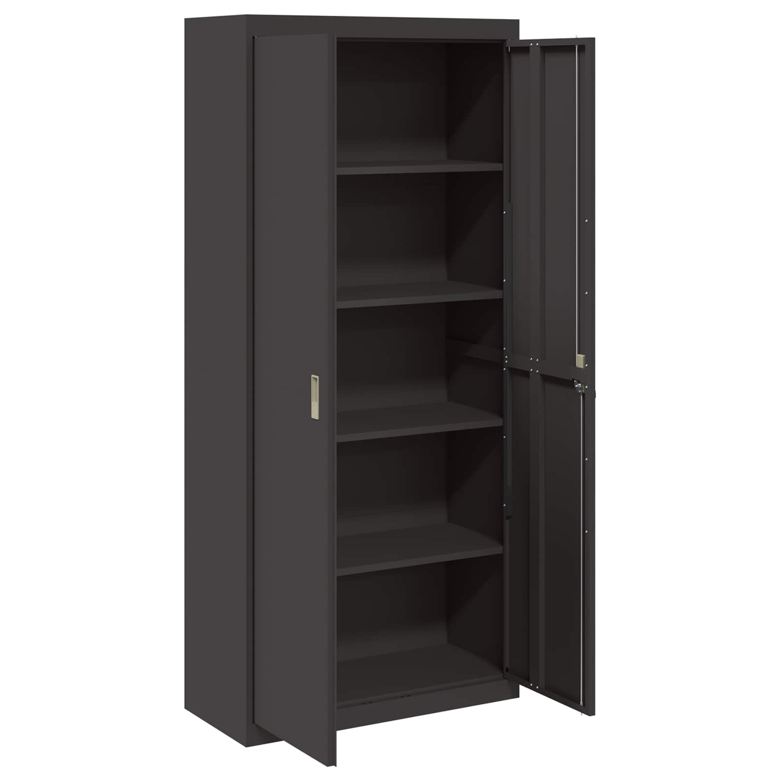 Storage Cabinet 2 pcs Black 90 x 40 x 200 cm Cold-Rolled Steel