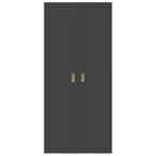 Storage Cabinet 2 pcs Black 90 x 40 x 200 cm Cold-Rolled Steel