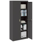 Storage Cabinet 2 pcs Black 90 x 40 x 200 cm Cold-Rolled Steel