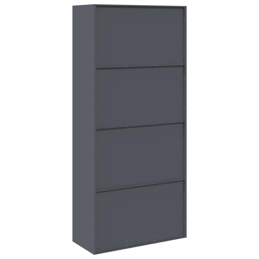 Storage Cabinet with Storage 2 pcs Anthracite 90 x 40 x 200 cm