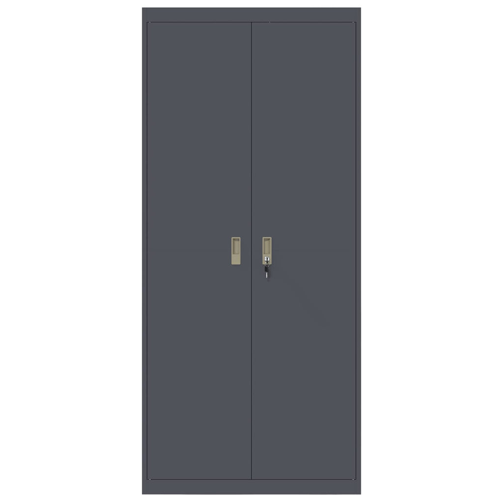 Storage Cabinet with Storage 2 pcs Anthracite 90 x 40 x 200 cm