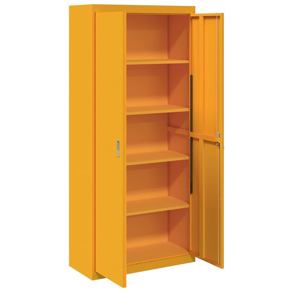 Storage Cabinet 2 pcs Mustard Yellow 90 x 40 x 200 cm