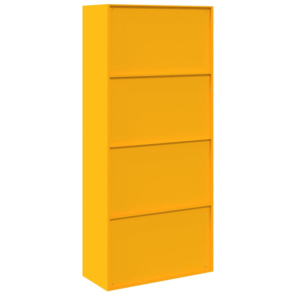 Storage Cabinet 2 pcs Mustard Yellow 90 x 40 x 200 cm
