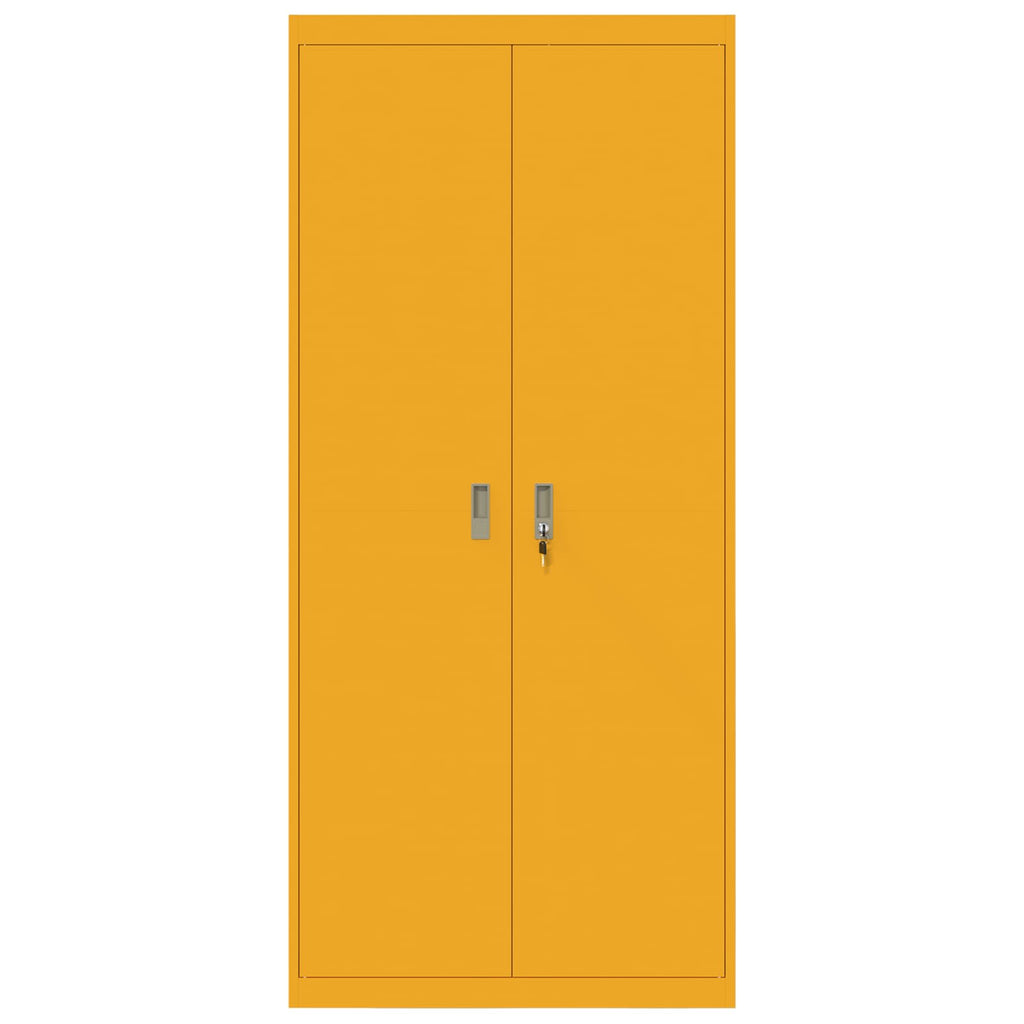 Storage Cabinet 2 pcs Mustard Yellow 90 x 40 x 200 cm