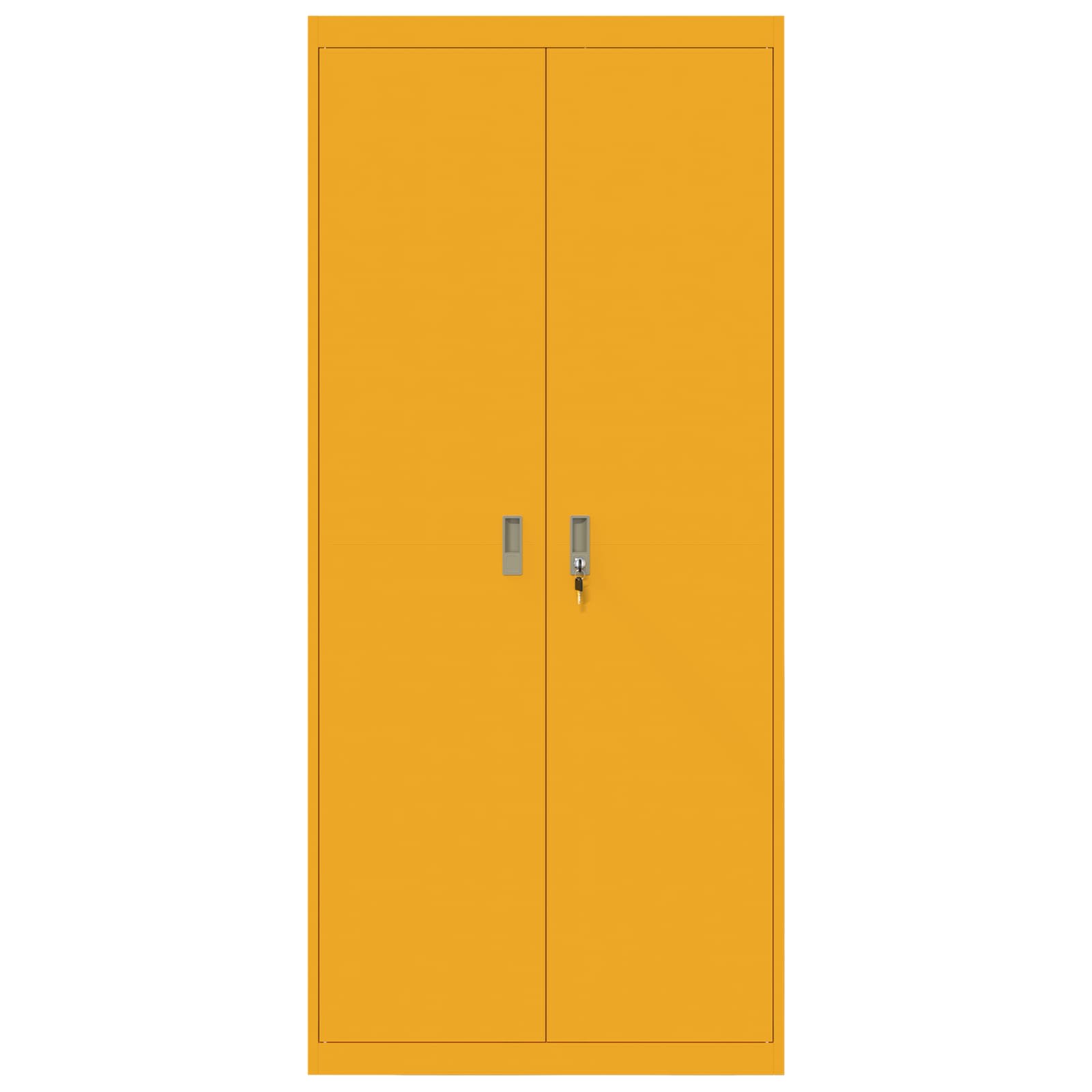 Storage Cabinet 2 pcs Mustard Yellow 90 x 40 x 200 cm