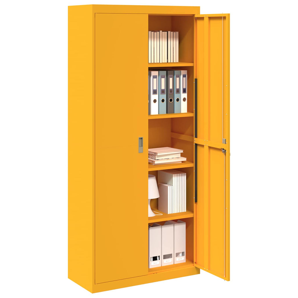 Storage Cabinet 2 pcs Mustard Yellow 90 x 40 x 200 cm