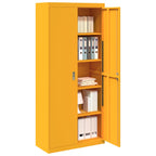 Storage Cabinet 2 pcs Mustard Yellow 90 x 40 x 200 cm