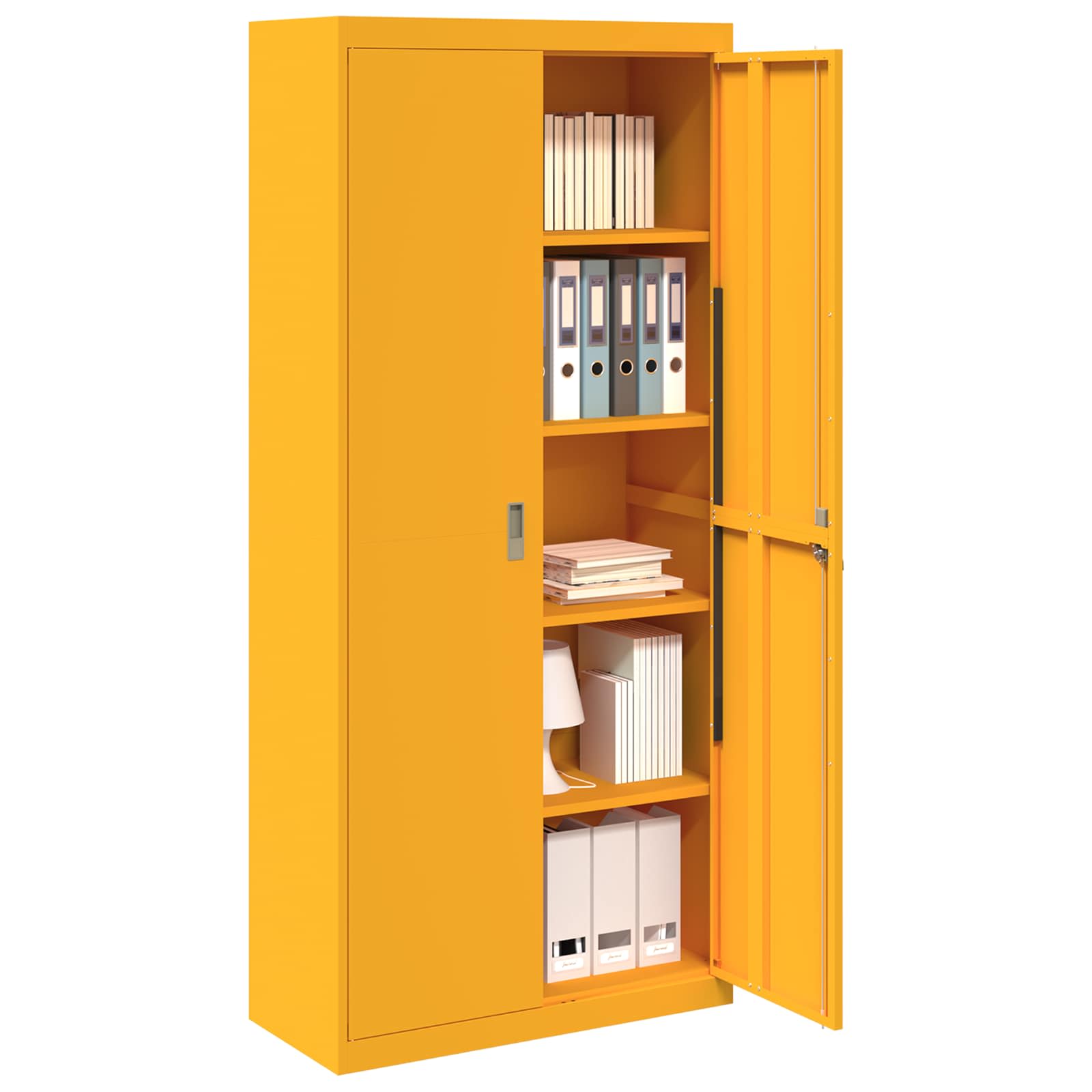 Storage Cabinet 2 pcs Mustard Yellow 90 x 40 x 200 cm