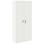 Storage Cabinet 2 pcs White 90 x 40 x 200 cm Cold-Rolled Steel