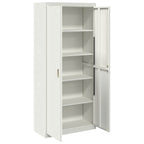 Storage Cabinet 2 pcs White 90 x 40 x 200 cm Cold-Rolled Steel
