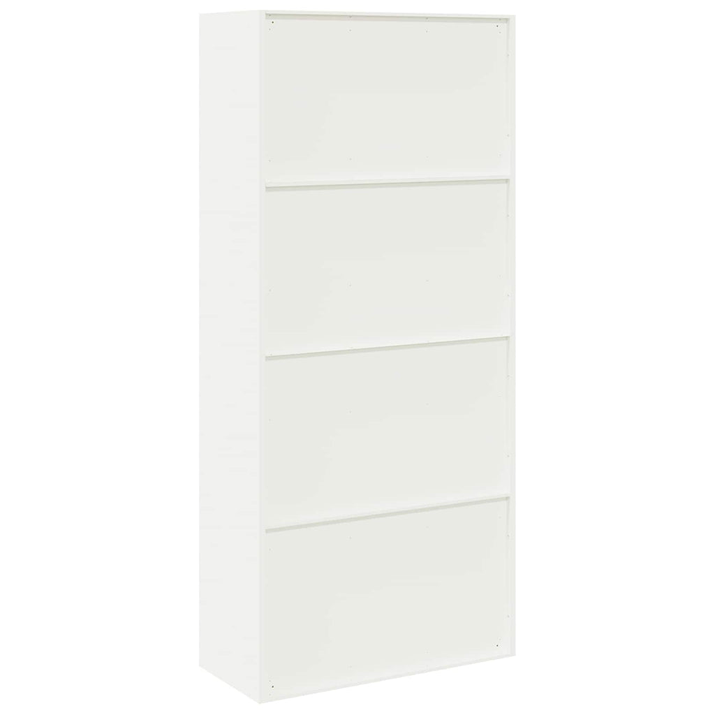 Storage Cabinet 2 pcs White 90 x 40 x 200 cm Cold-Rolled Steel