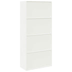 Storage Cabinet 2 pcs White 90 x 40 x 200 cm Cold-Rolled Steel