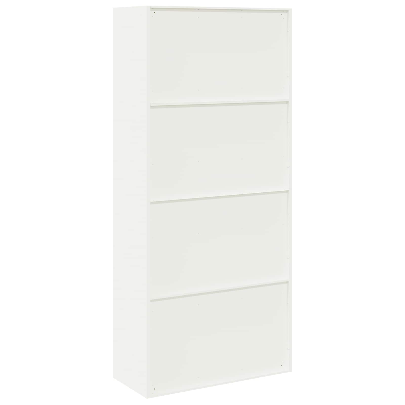 Storage Cabinet 2 pcs White 90 x 40 x 200 cm Cold-Rolled Steel
