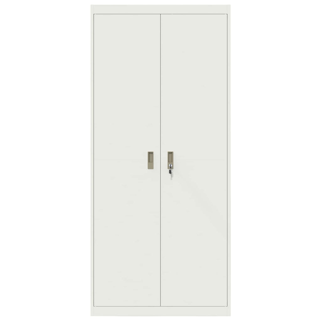 Storage Cabinet 2 pcs White 90 x 40 x 200 cm Cold-Rolled Steel