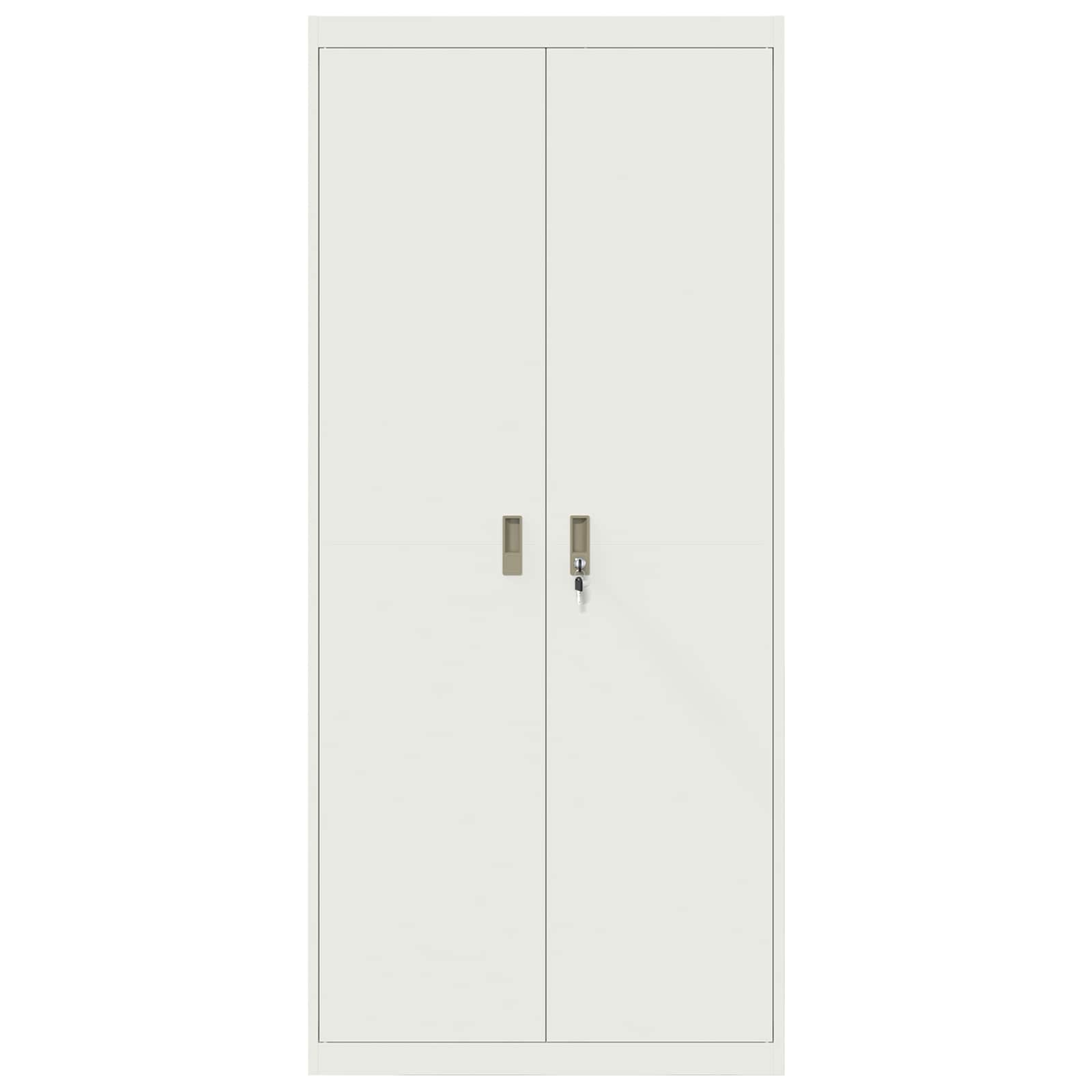 Storage Cabinet 2 pcs White 90 x 40 x 200 cm Cold-Rolled Steel