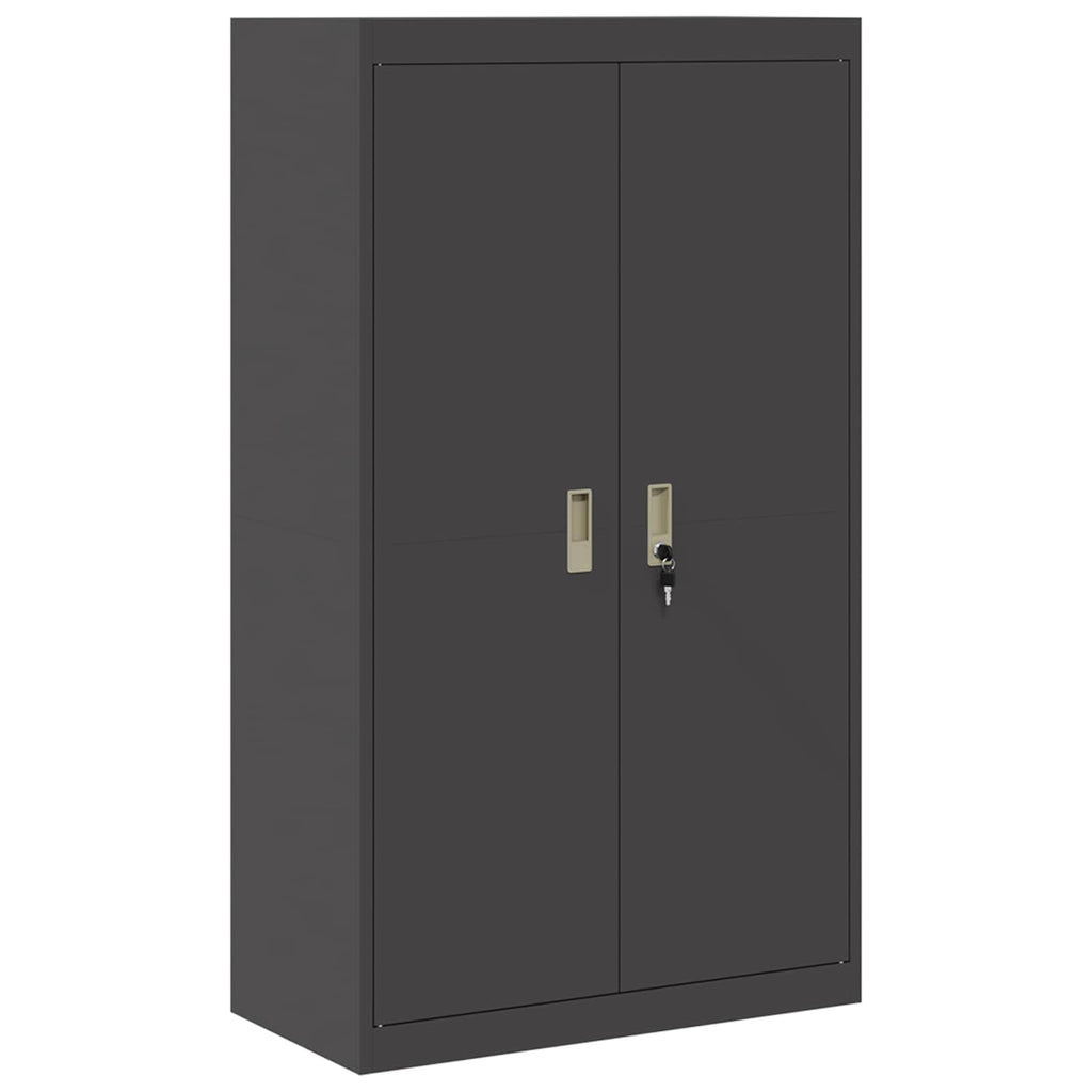 Storage Cabinet 2 pcs Black 80 x 40 x140 cm Cold-Rolled Steel
