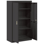 Storage Cabinet 2 pcs Black 80 x 40 x140 cm Cold-Rolled Steel