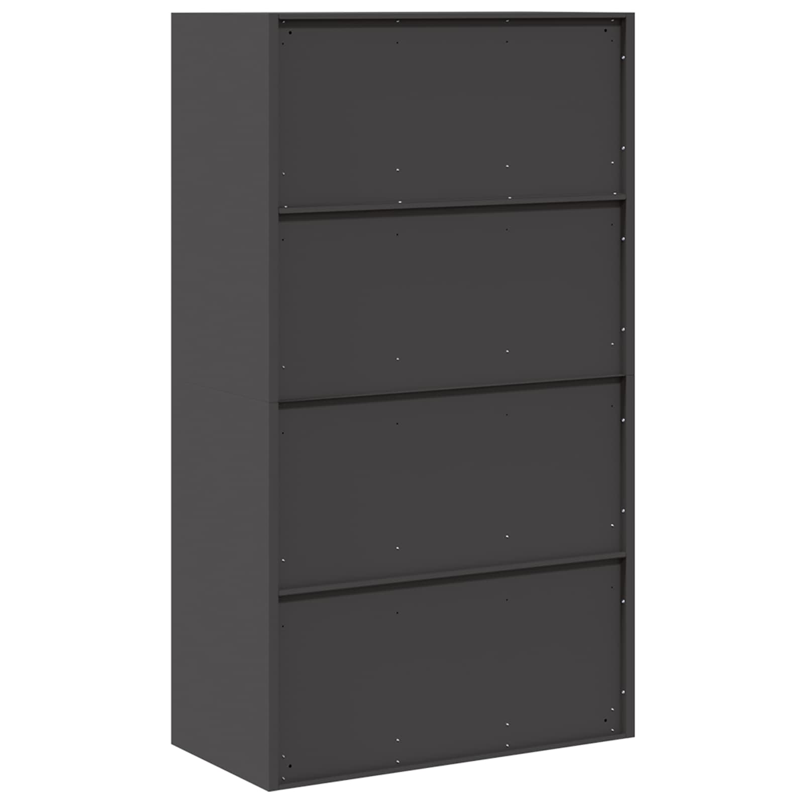 Storage Cabinet 2 pcs Black 80 x 40 x140 cm Cold-Rolled Steel